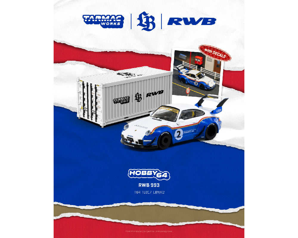 *PREORDER* Tarmac Works 1:64 RWB 993 Liberty Walk with Container