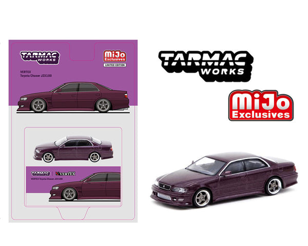 *PREORDER* Tarmac Works 1/64 Toyota JZX100 Chaser VERTEX in Purple Metallic