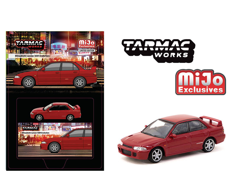 *PREORDER* Tarmac Works 1/64 Mitsubishi Lancer GSR Evolution in Red