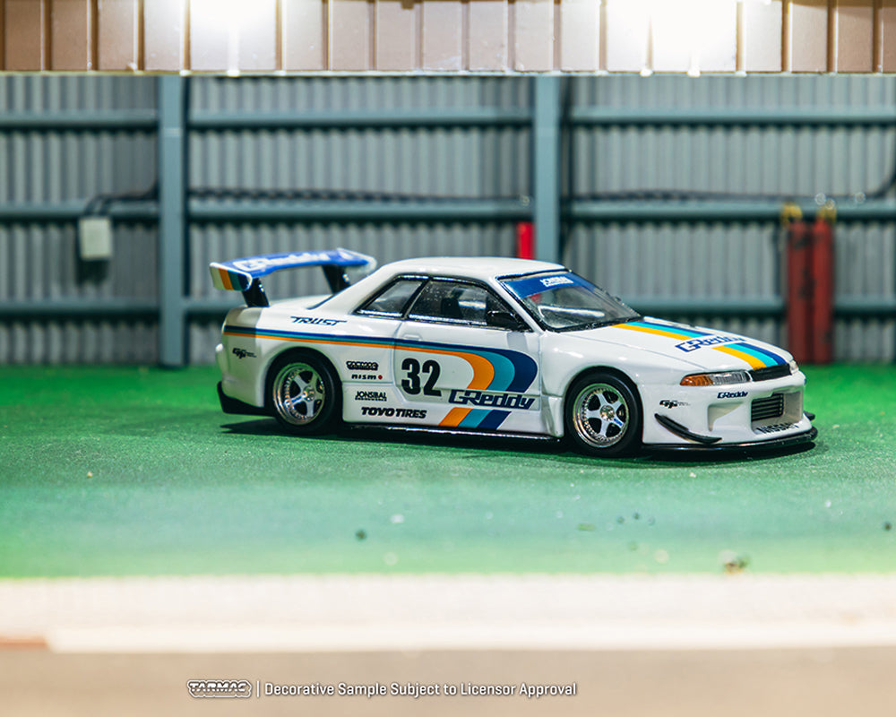 *PREORDER* Tarmac Works 1:64 Nissan Skyline GT-R (R32) Widebody Jonsibal Designworks & Greddy Special Limited Edition in White