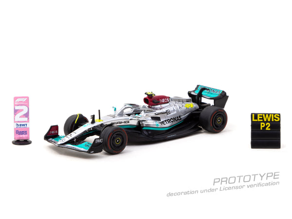 *PREORDER* Tarmac Works 1:64 Mercedes-AMG F1 W13 E Performance, Sao Paulo Grand Prix 2022, Lewis Hamilton