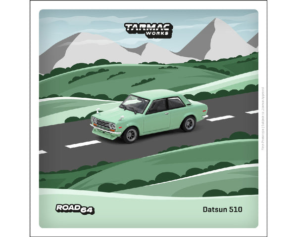 *PREORDER* Tarmac Works 1:64 Datsun 510 in Light Green