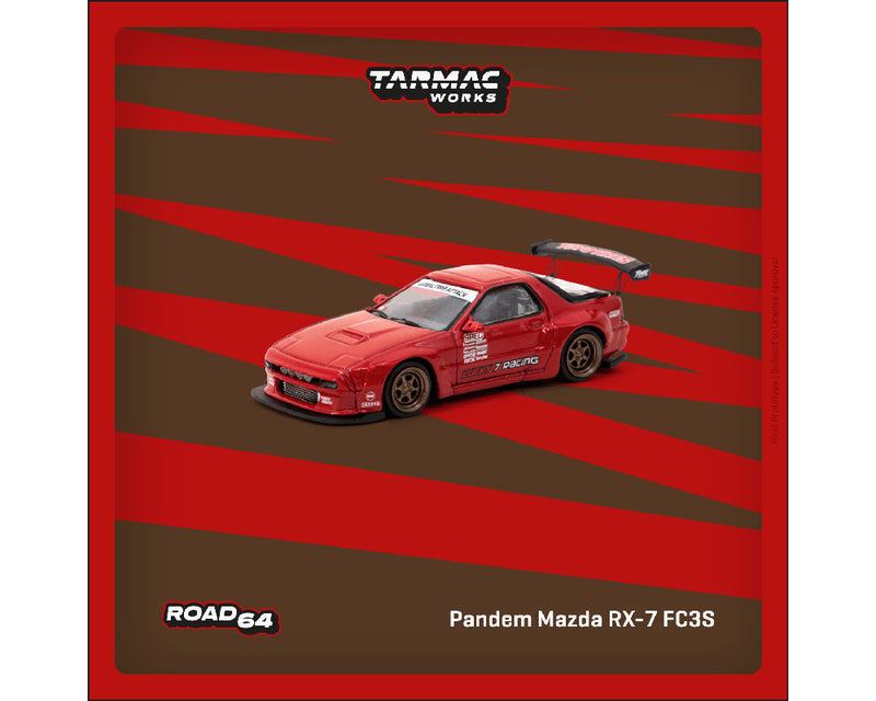 *PREORDER* Tarmac Works 1/64 Pandem Mazda RX-7 FC3S in Red