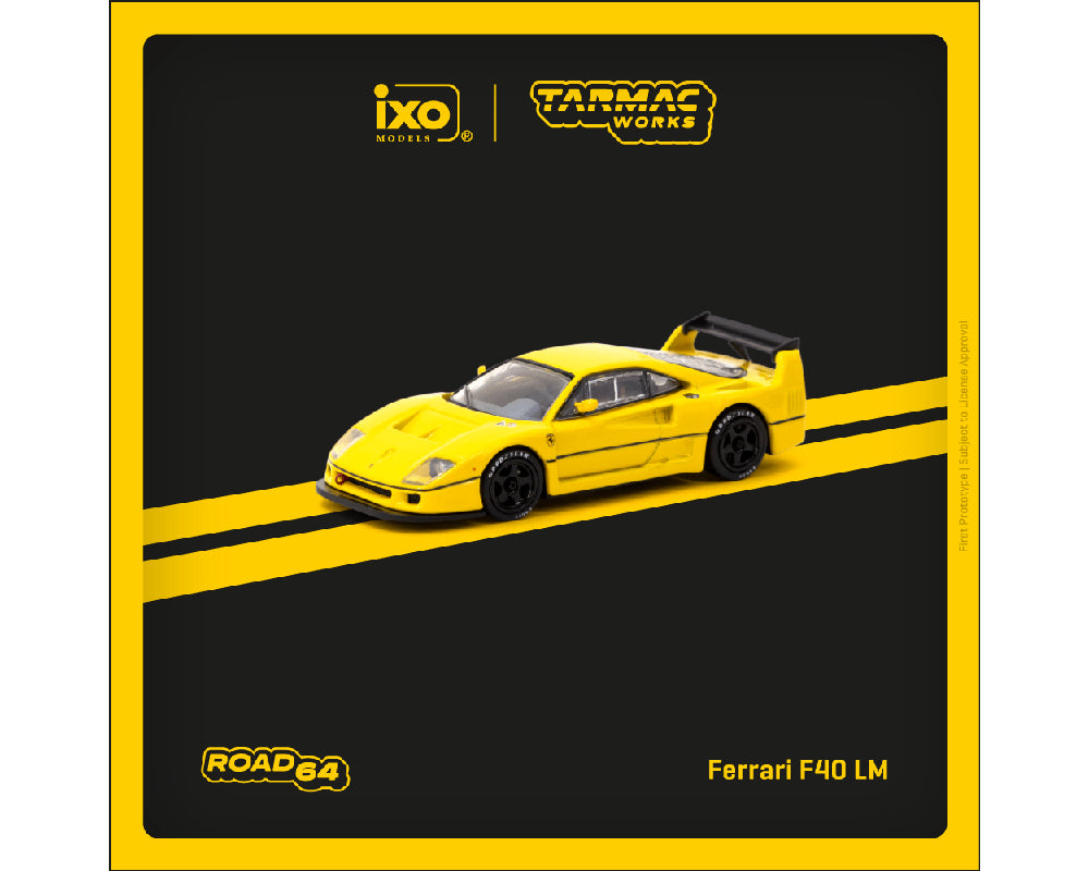 Tarmac Works 1/64 Ferrari F40 LM in Yellow – Model Cars Houston