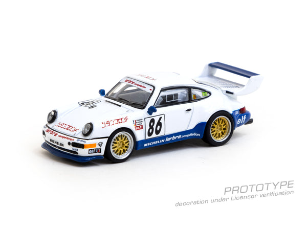 Schuco x Tarmac Works 1:64 Porsche 911 Turbo S LM GT Suzuka 1000km 1994 #86ck