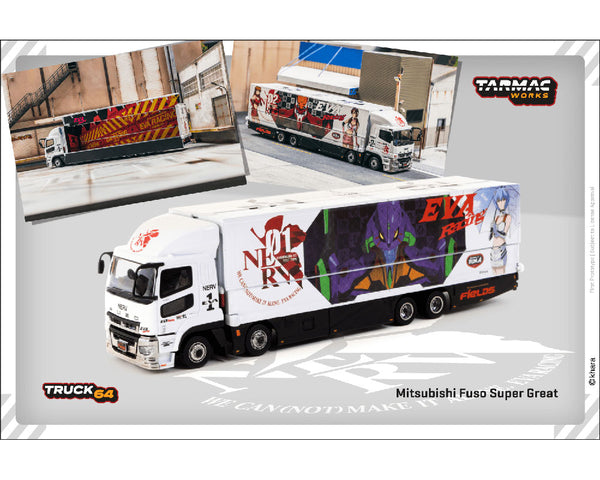 *PREORDER* Tarmac Works 1:64 Mitsubishi Fuso Super Great EVA Racing Transporter