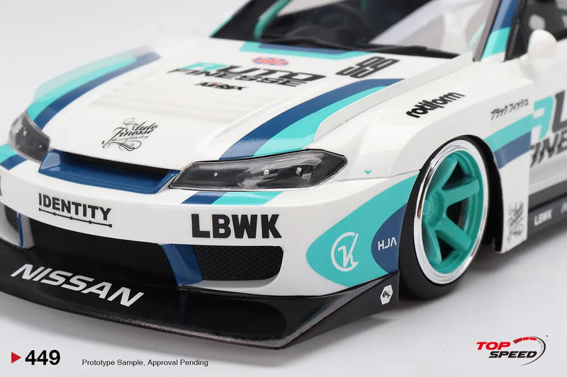 TopSpeed Models 1:18 Nissan Silvia (S15) LBWK Super Silhouette Auto Finesse