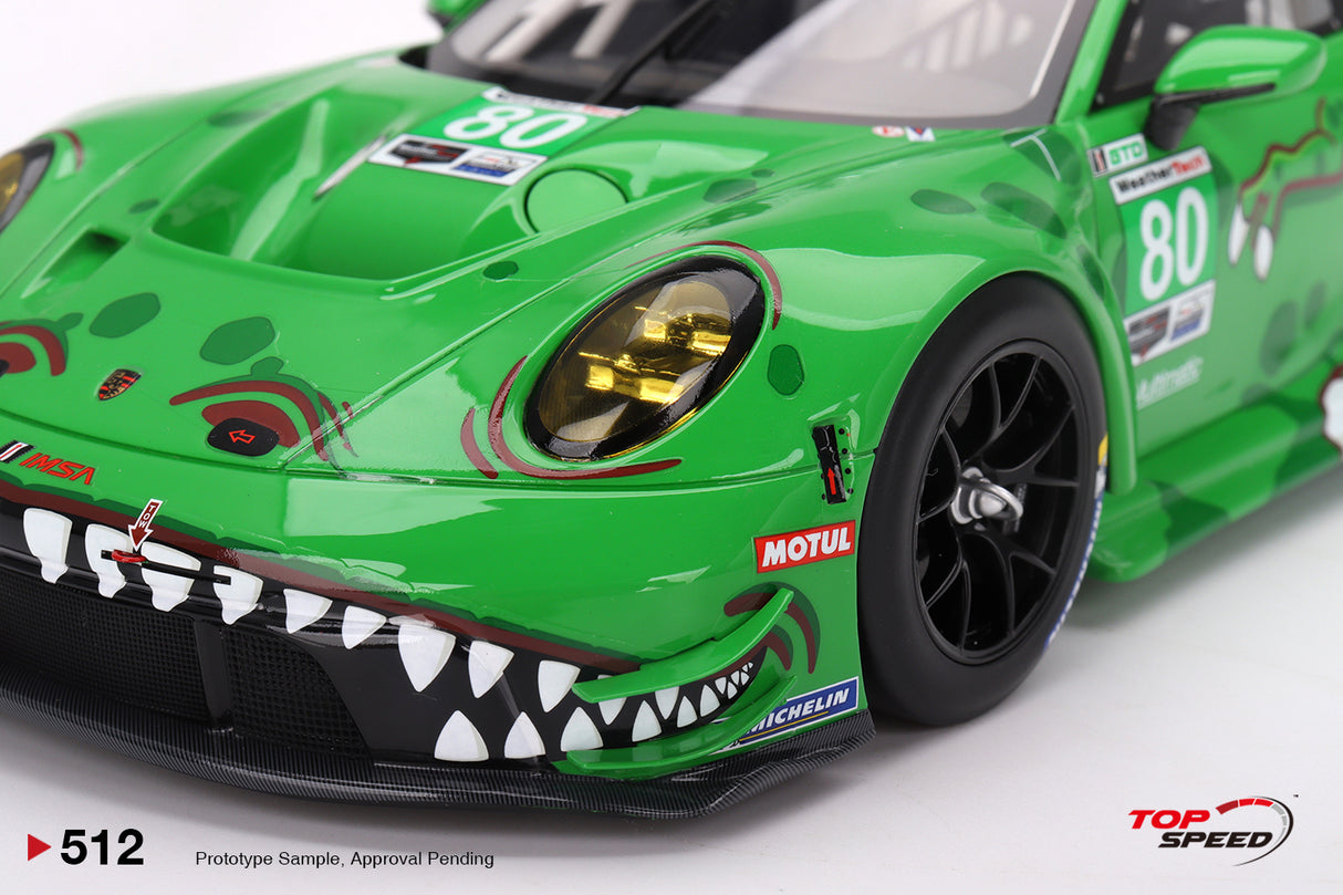 TopSpeed Models 1:18 Porsche 911 GT3 R #80 AO Racing IMSA 2023 Sebring 12 Hrs GTD
