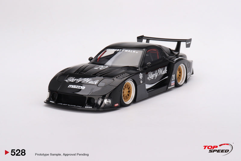 TopSpeed Models 1:18 Mazda RX-7 (FD3S) LB-Super Silhouette Liberty Walk in Black