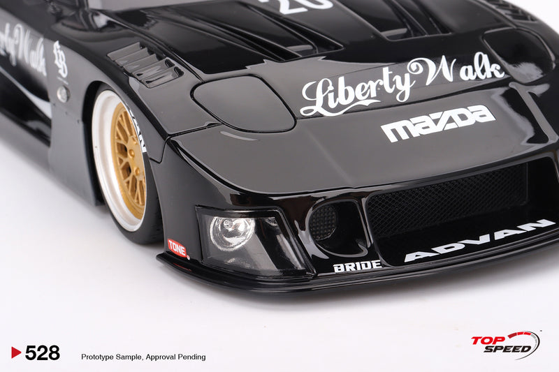TopSpeed Models 1:18 Mazda RX-7 (FD3S) LB-Super Silhouette Liberty Walk in Black