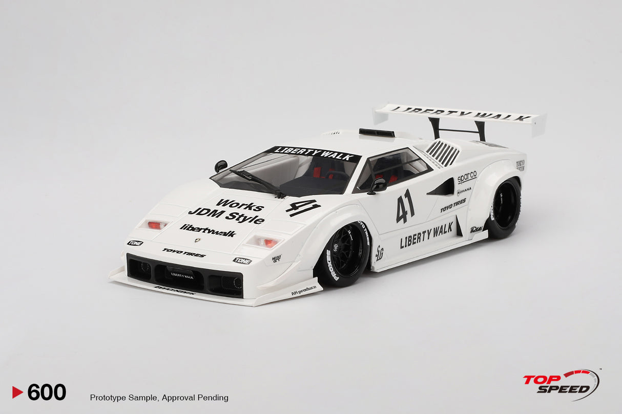 TopSpeed Models 1:18 Lamborghini Countach LB-WORKS White  2024 Tokyo Auto Salon
