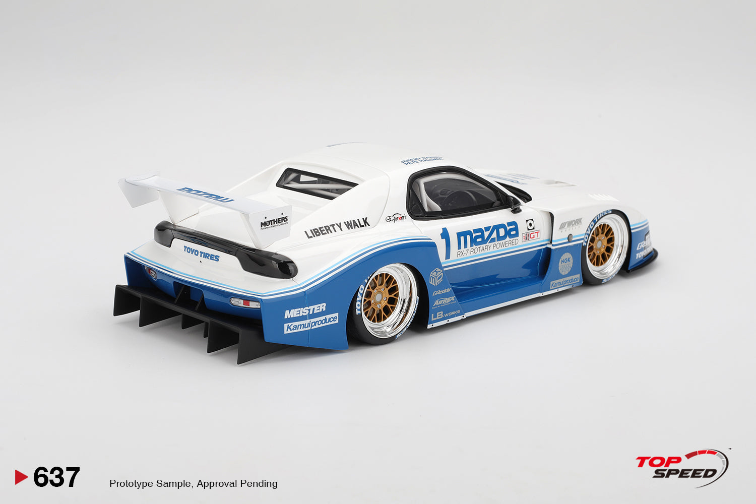 PREORDER* Top Speed Models 1:18 Mazda RX-7 LB-Super Silhouette