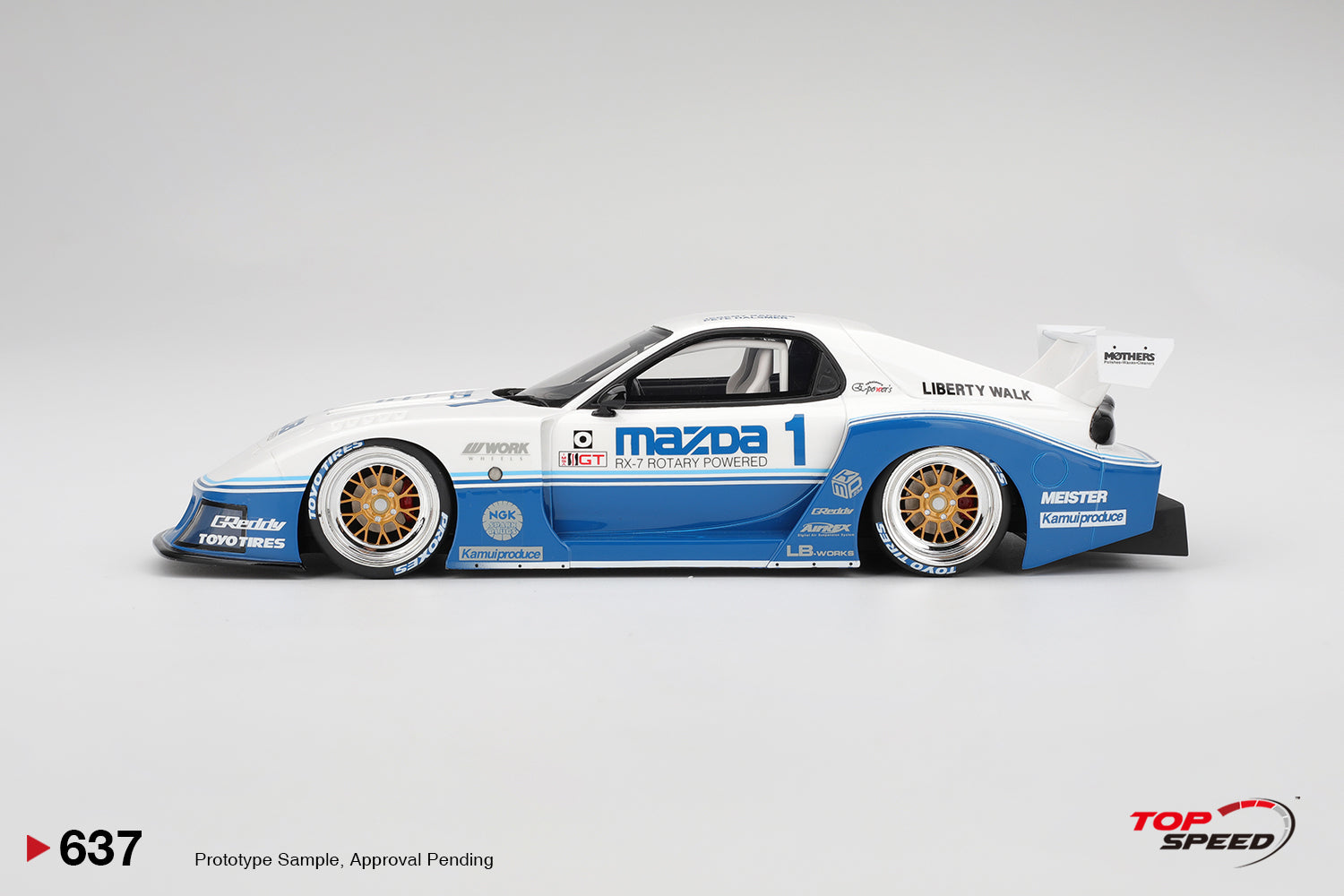 PREORDER* Top Speed Models 1:18 Mazda RX-7 LB-Super Silhouette