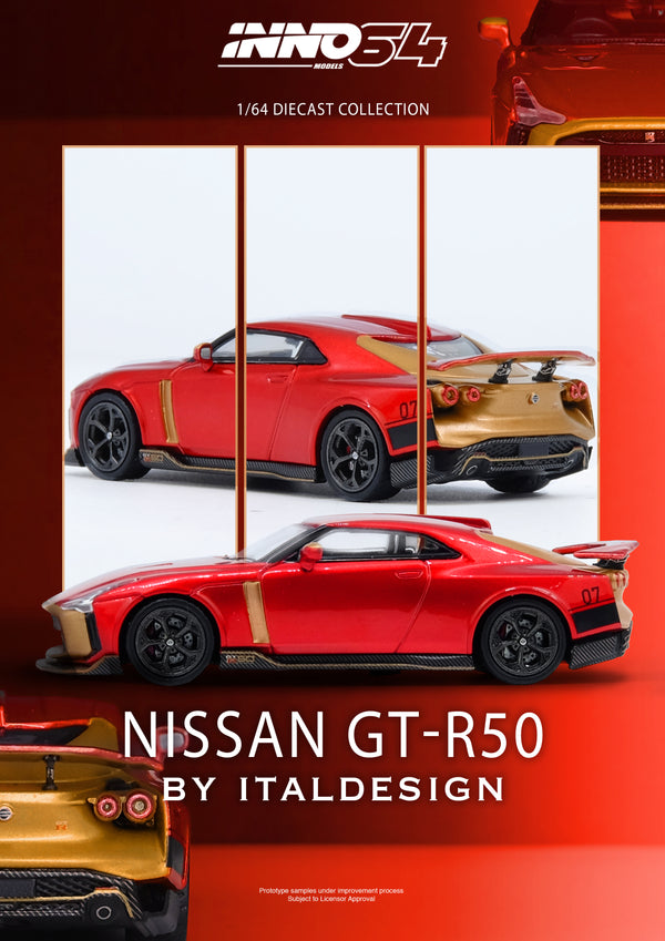*PREORDER* INNO64 1:64 Nissan GT-R50 by ITALDESIGN in Red