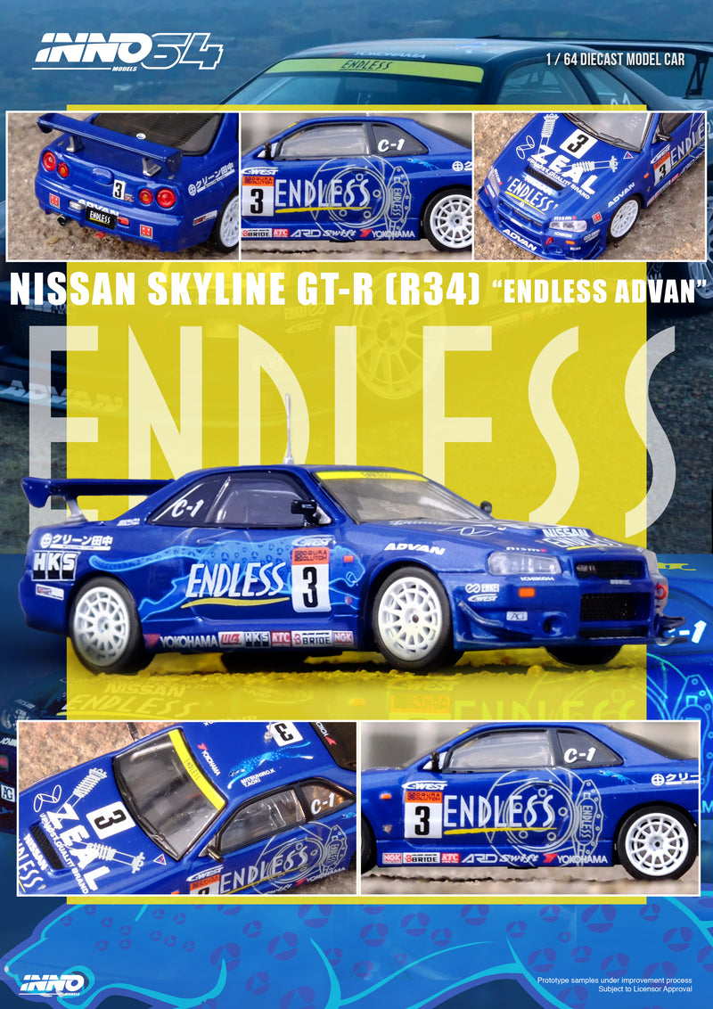 *PREORDER* INNO64 1:64 Nissan Skyline GT-R (R34)