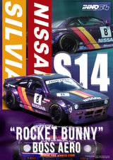 INNO64 1:64 Nissan Silvia (S14) BOSS "Rocket Bunny" in Purple