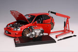 MotorHelix 1:18 Honda Civic Type-R (EK9) MUGEN in Milano Red