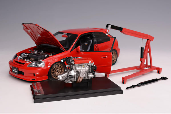 MotorHelix 1:18 Honda Civic Type-R (EK9) MUGEN in Milano Red