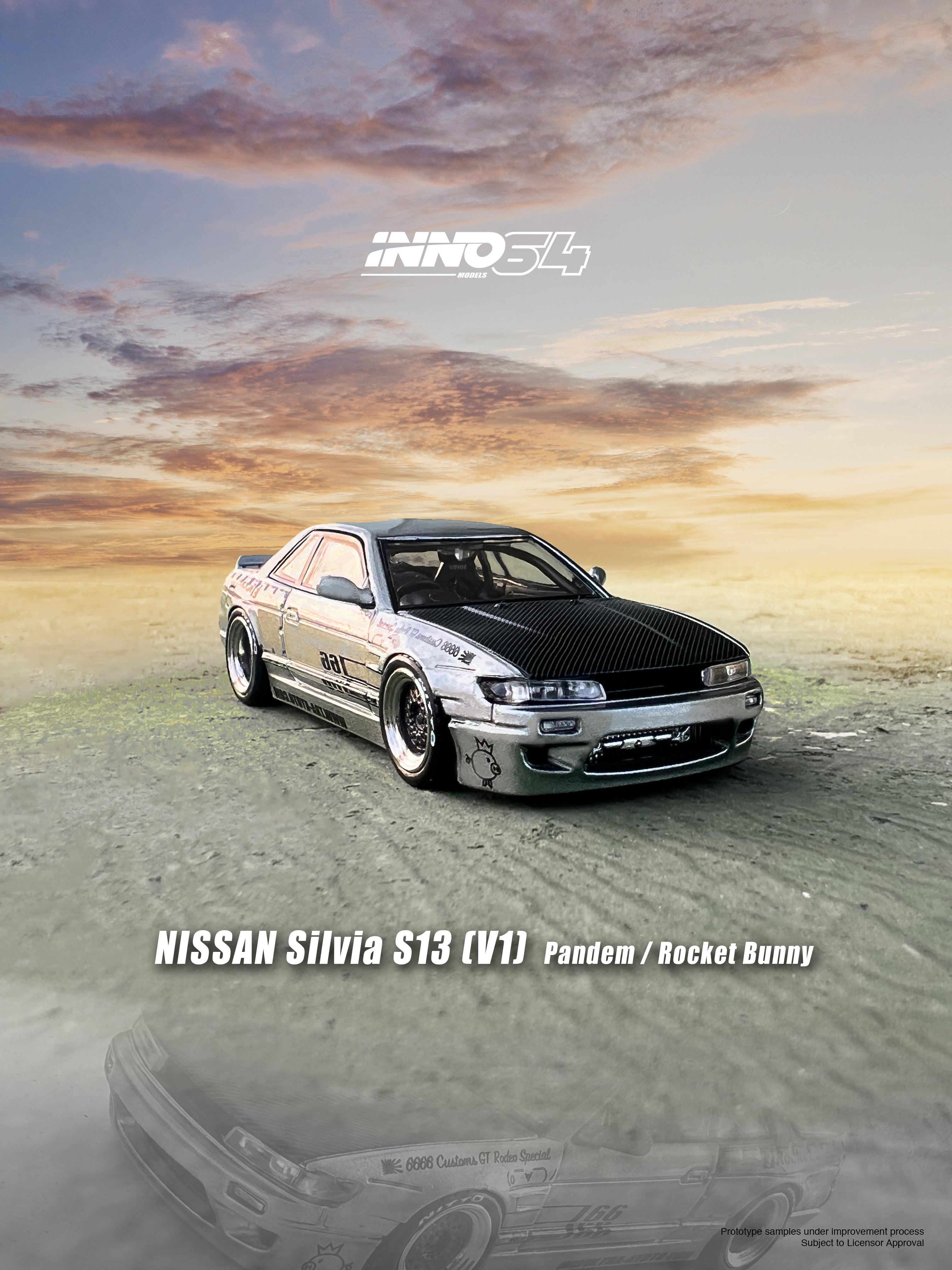 INNO64 1:64 Nissan S13 Silvia Pandem Rocket Bunny Edition in