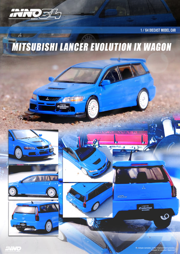 *PREORDER* INNO64 1/64 Mitsubishi Lancer EVO IX Wagon in Blue