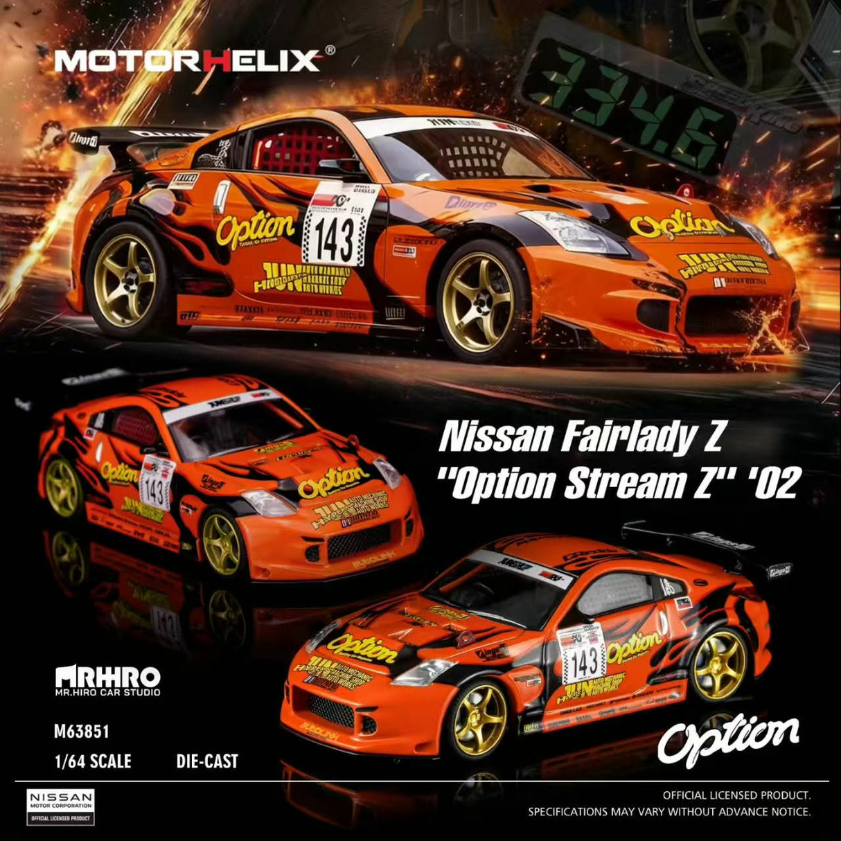 *PREORDER* MotorHelix 1:64 Nissan 350Z "Option Stream Z" Edition