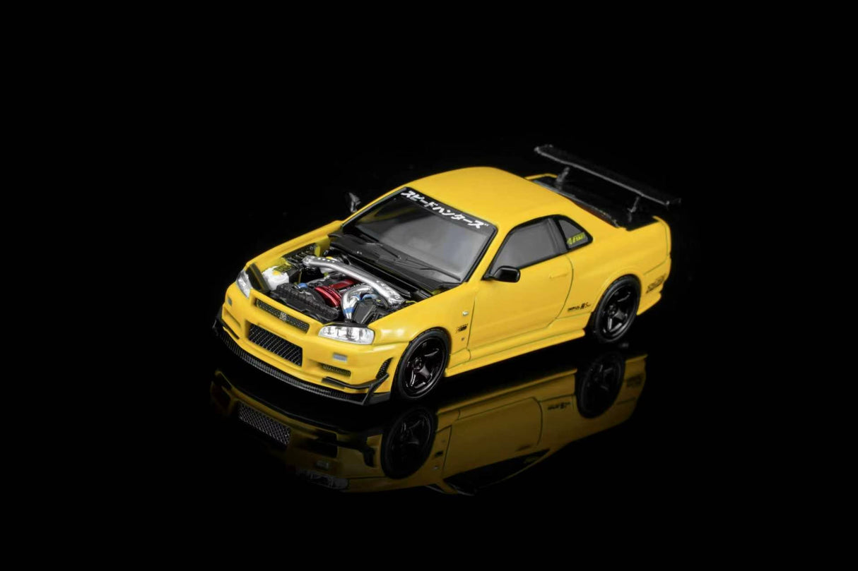 *PREORDER* MotorHelix 1:64 Nissan Skyline GT-R (R34) Customized Version in Lightning Yellow