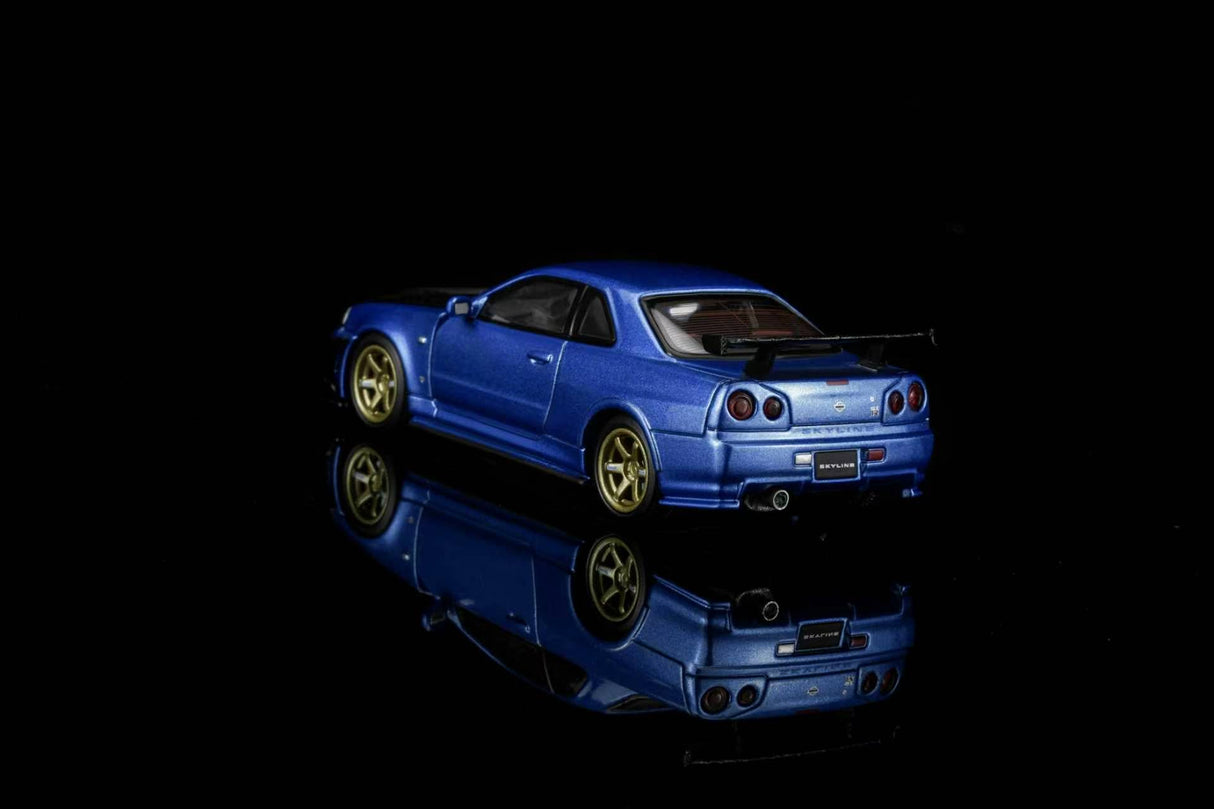 *PREORDER* MotorHelix 1:64 Nissan Skyline GT-R (R34) Customized Version in Bayside Blue