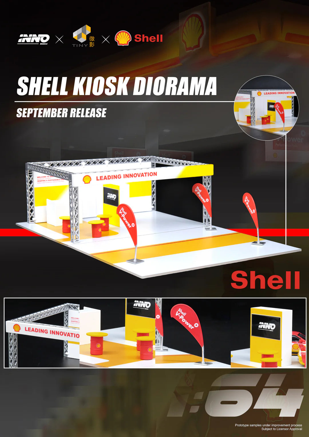 INNO64 1:64 Shell Collection Kiosk Diorama