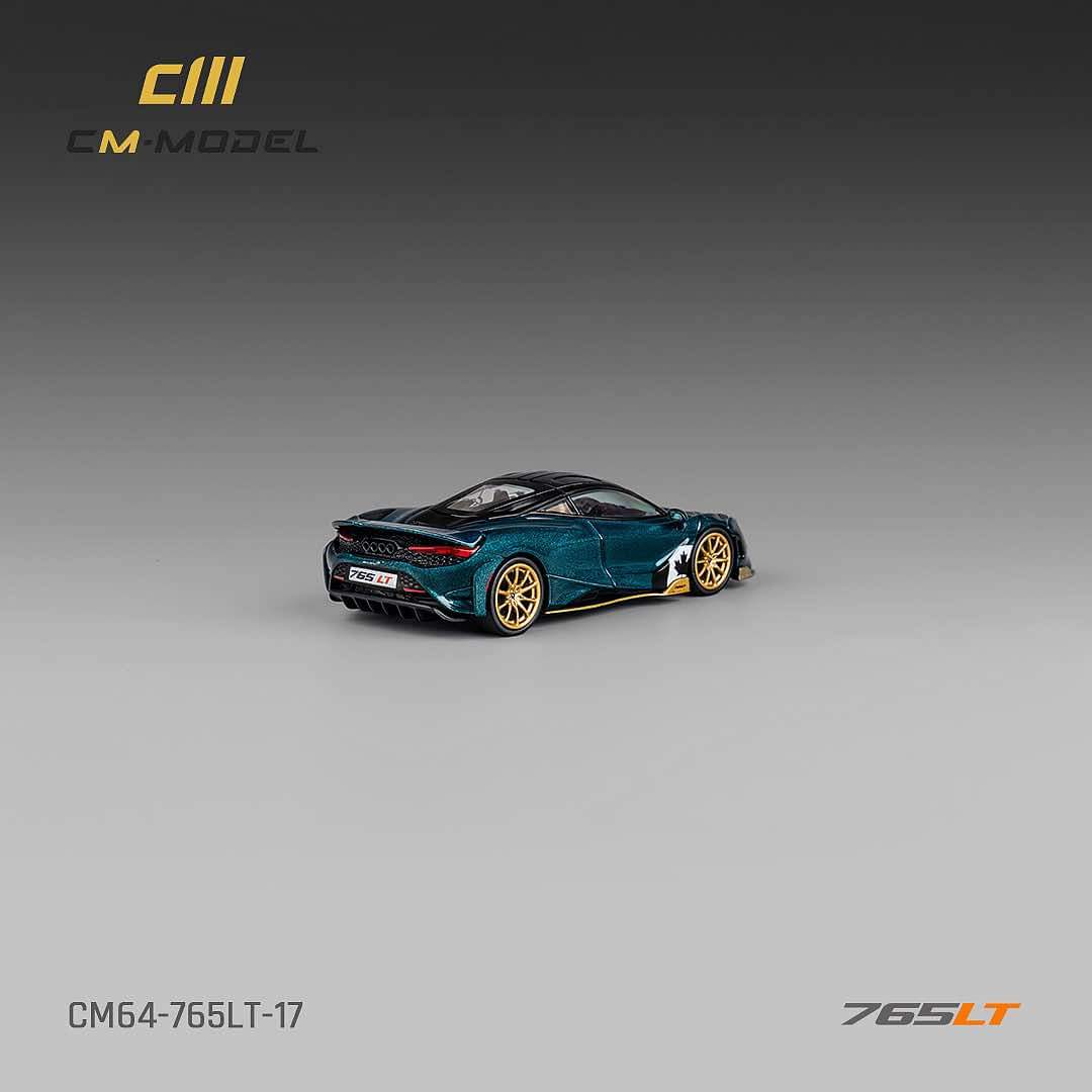CM Model 1:64 McLaren 765LT in Metallic Black Green