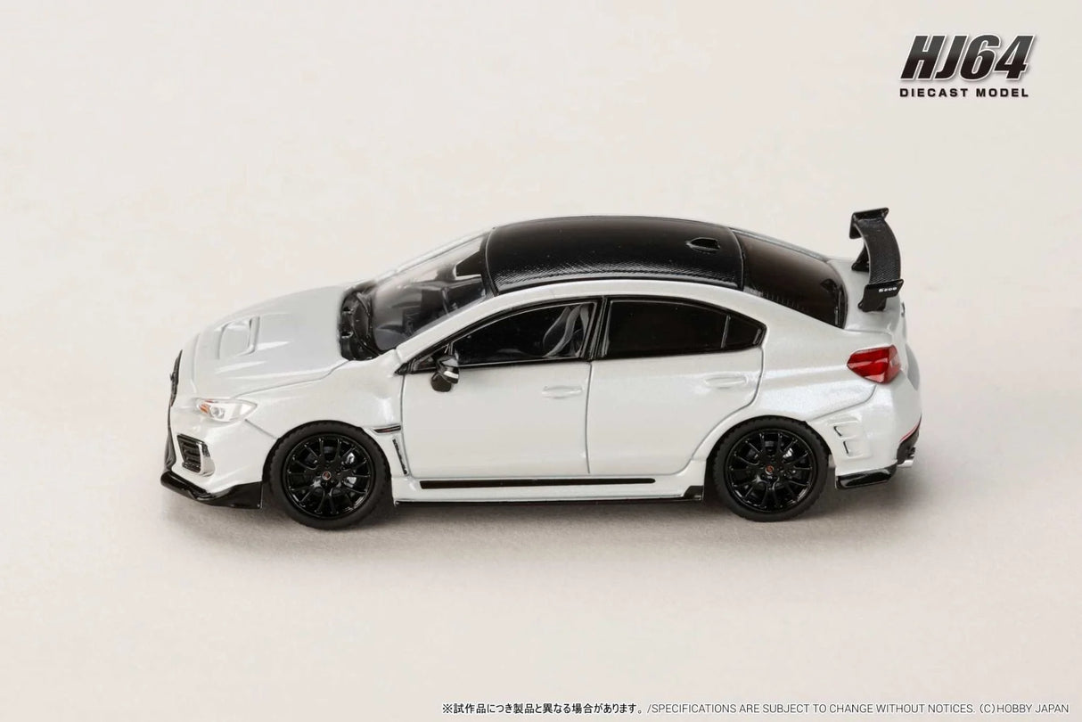 *PREORDER* Hobby Japan 1:64 SUBARU S208 NBR CHALLENGE PACKAGE in Crystal White Pearl