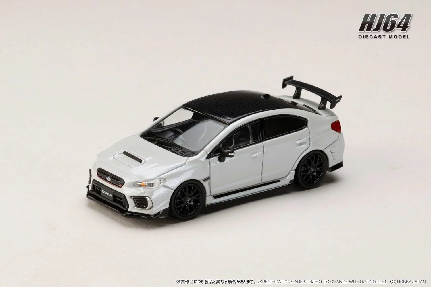 *PREORDER* Hobby Japan 1:64 SUBARU S208 NBR CHALLENGE PACKAGE in Crystal White Pearl