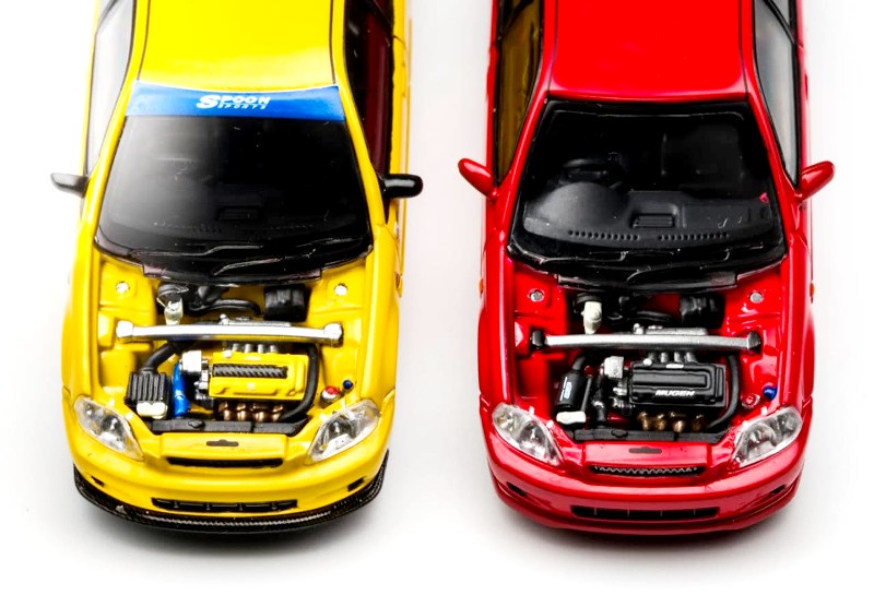 MotorHelix 1:64 Honda Civic (EK9) Type-R SPOON SPORTS in White