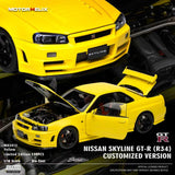 *PREORDER* MotorHelix 1:18 Nissan Skyline GT-R (R34) Customized Version in Yellow