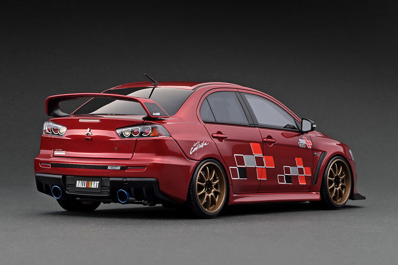 Ignition Model 1:18 Mitsubishi Lancer Evolution X (CZ4A) in Red Metallic with Engine Display