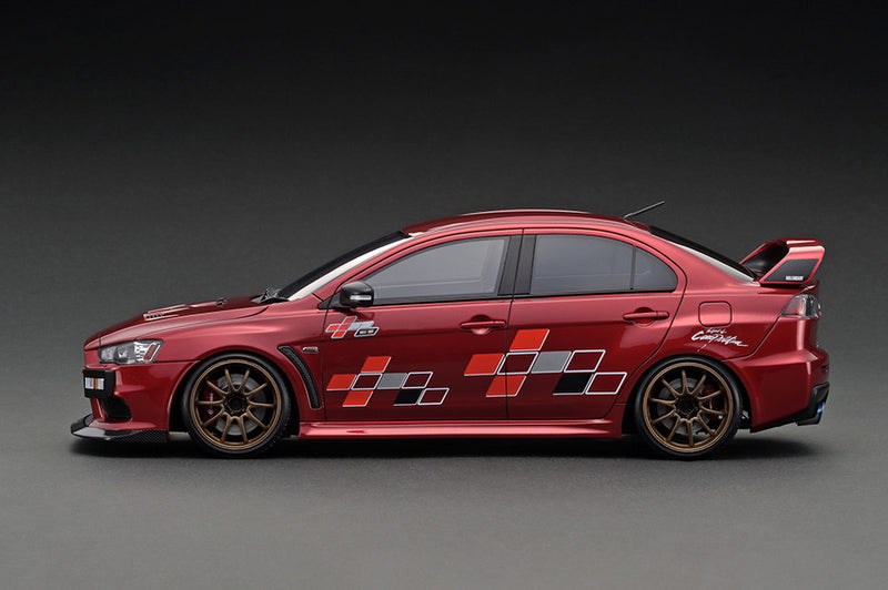 Ignition Model 1:18 Mitsubishi Lancer Evolution X (CZ4A) in Red Metallic with Engine Display