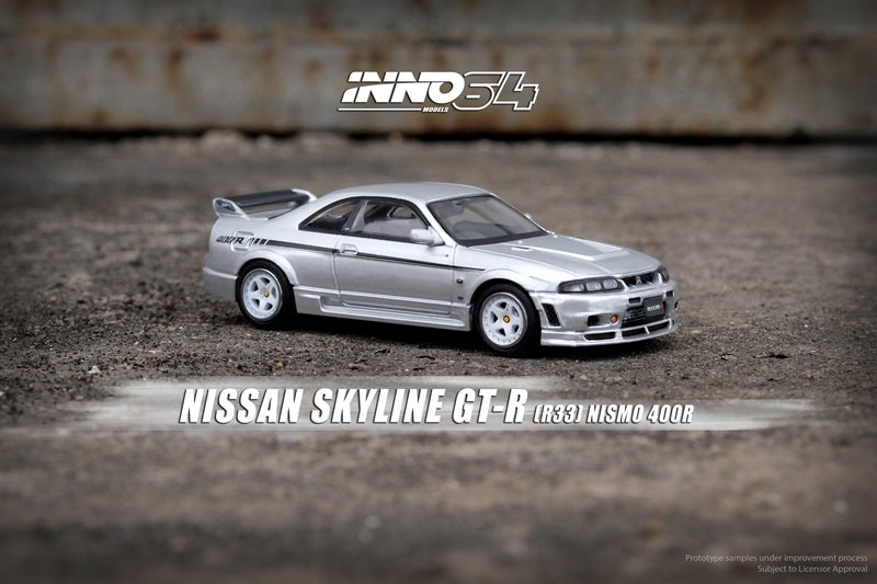 INNO64 1:64 Nissan Skyline GT-R (R33) NISMO 400R in Sonic Silver
