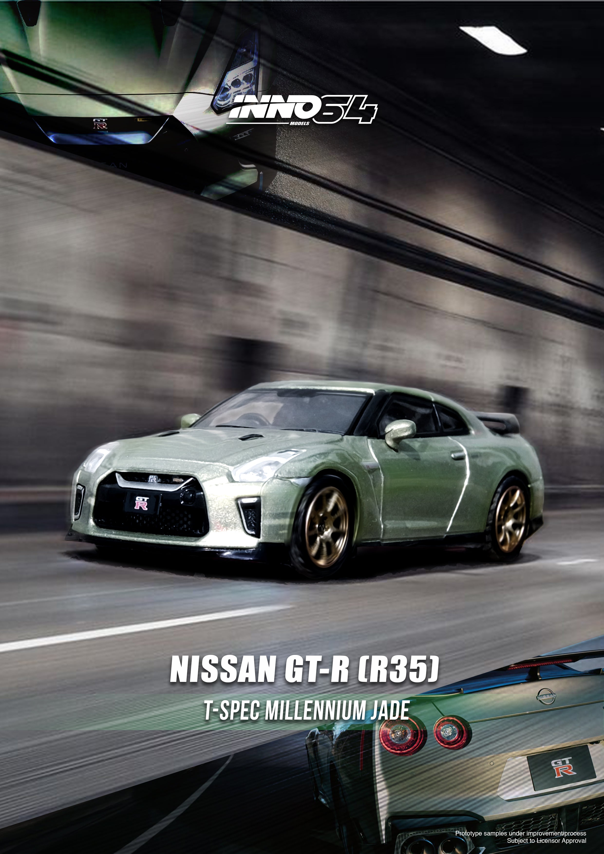 INNO64 1:64 Nissan GT-R (R35) in Millennium Jade – Model Cars Houston