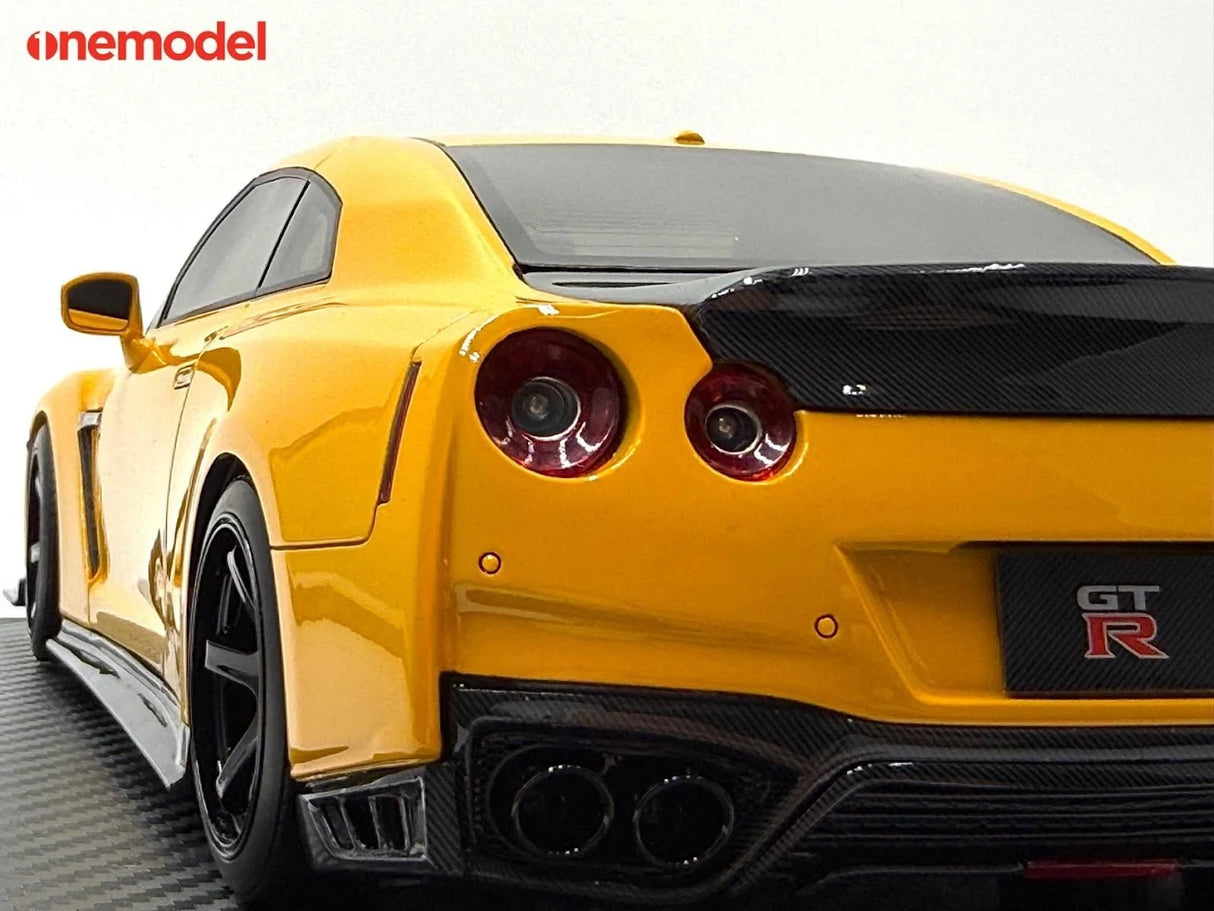 *PREORDER* One Model 1:18 Nissan GT-R R35 Special Custom Edition in Amber Yellow