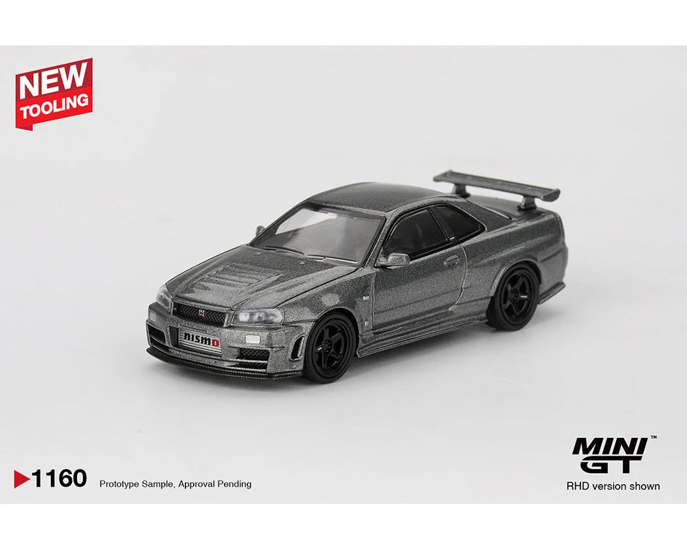 *PREORDER* MINI GT 1:64 Nissan Skyline GT-R (NISMO BNR34 CRS Version) – Dark Metal Gray