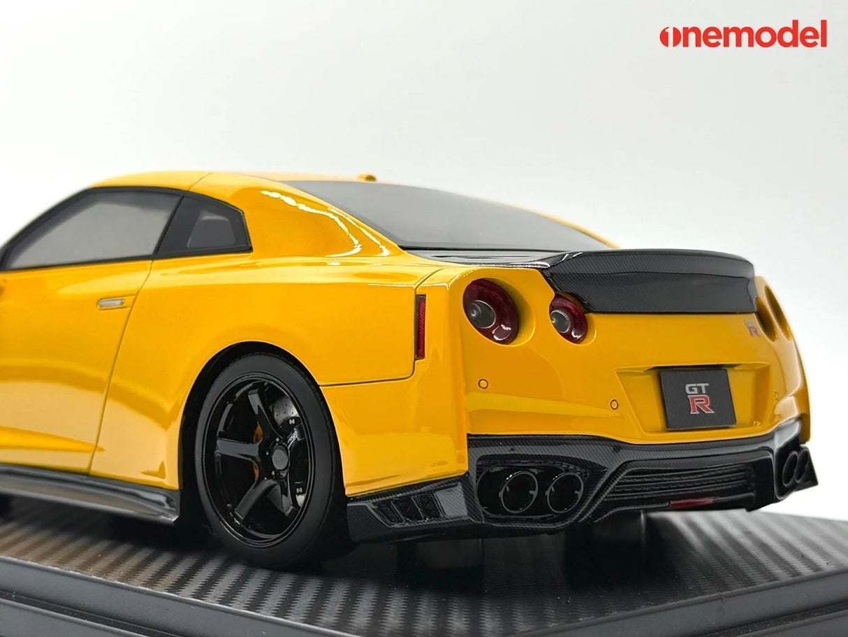 *PREORDER* One Model 1:18 Nissan GT-R R35 Special Custom Edition in Amber Yellow