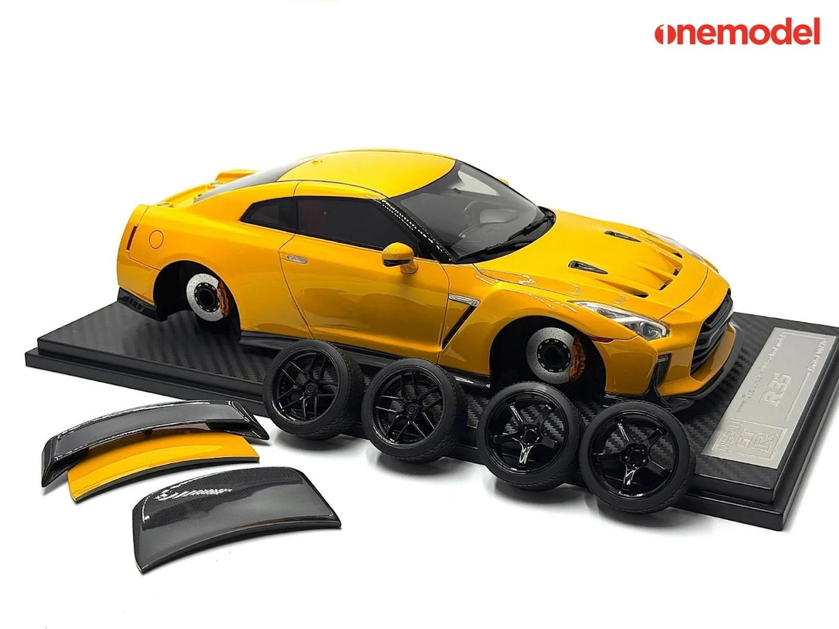 *PREORDER* One Model 1:18 Nissan GT-R R35 Special Custom Edition in Amber Yellow