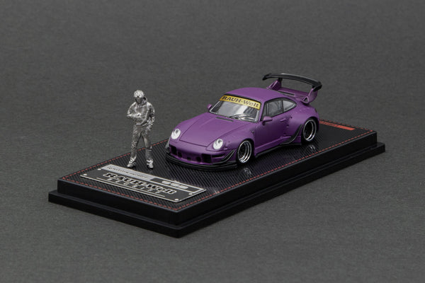 Ignition Model 1:64 Porsche 993 RWB in Matte Purple with Mr. Nakai