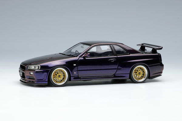 Make Up Co., Ltd / Eidolon 1:43 Nissan Skyline GT-R (BNR34) V-spec II 2000 (BBS LM Wheel) in Midnight Purple 3