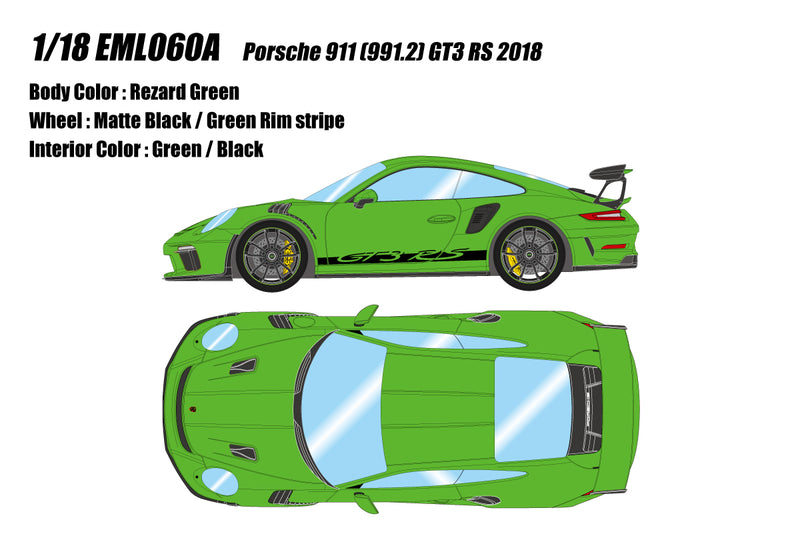 Make Up Co., Ltd / EIDOLON 1:18 Porsche 911 (991.2) GT3 RS 2018 in Lizard Green