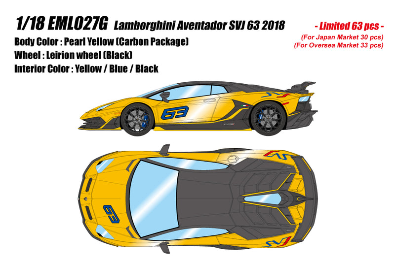 Make Up Co., Ltd / EIDOLON 1:18 Lamborghini Aventador SVJ 63 2018 Carbon Package