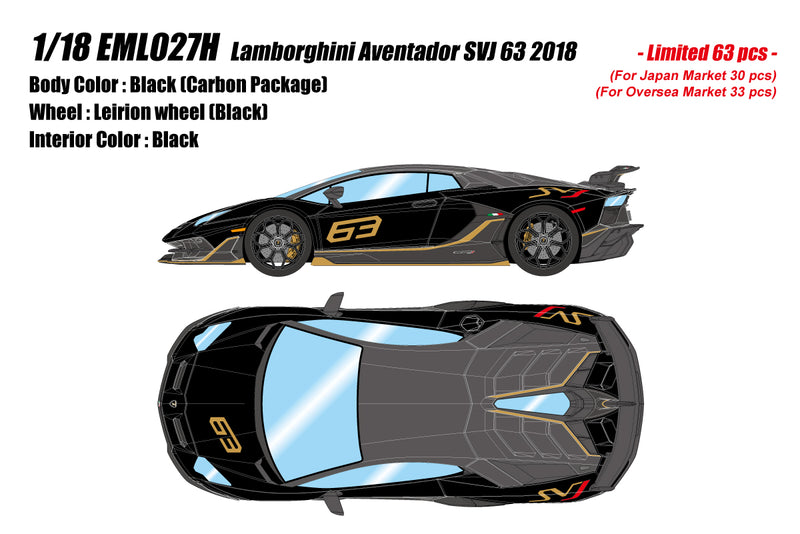 Make Up Co., Ltd / EIDOLON 1:18 Lamborghini Aventador SVJ 63 2018 Carbon Package