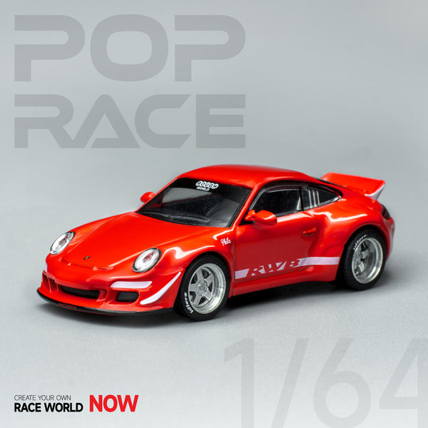 Pop Race 1/64 Porsche 997 RWB in Red