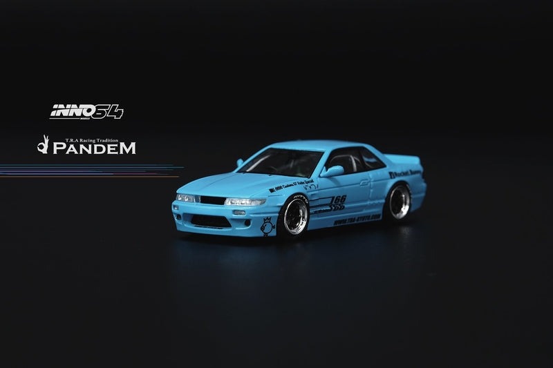 INNO Models 1:64 Nissan Silvia S13 V1 Pandem Rocket Bunny Light Blue