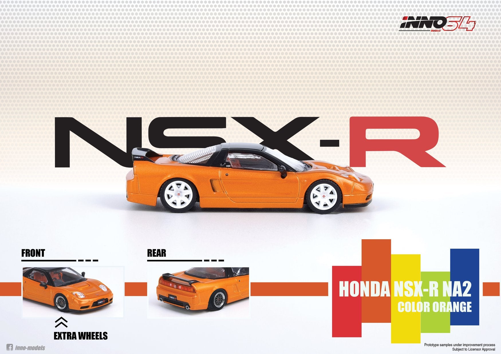 INNO Models 1:64 Honda NSX-R NA2 Imola Orange Pearl – Model Cars