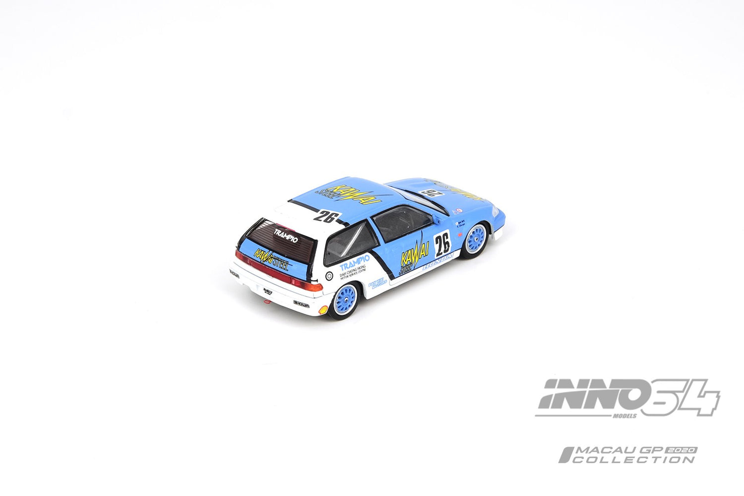 INNO Models 1:64 Honda Civic EF3 #26 "Trampio Kawai Steel" MGP 1989